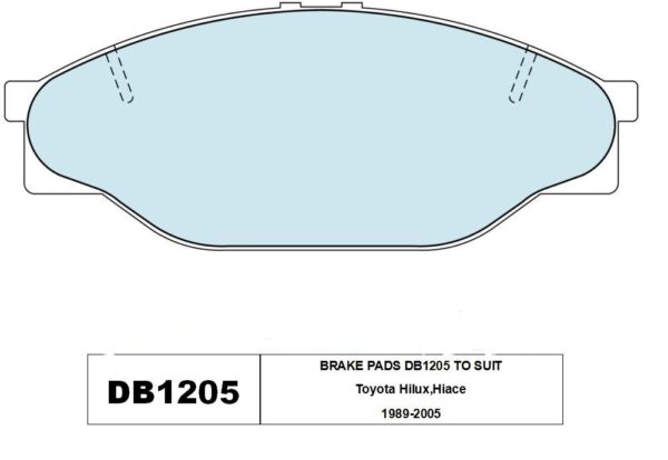 TOYOTA HIACE HILUX FRONT BRAKE PADS  DB1205