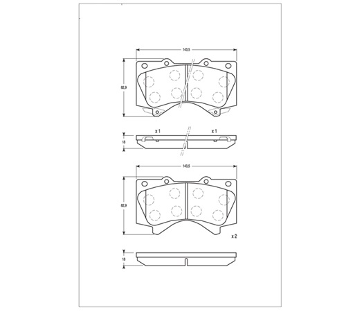 TOYOTA LANDCRUISER LEXUS LX570 FRONT BRAKE PADS DB1838 - Classic Auto Parts