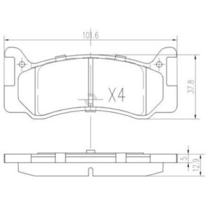 DAIHATSU CHARADE FORD CAPRI LASER MAZDA FAMILIA 323 REAR BRAKE PADS DB1159