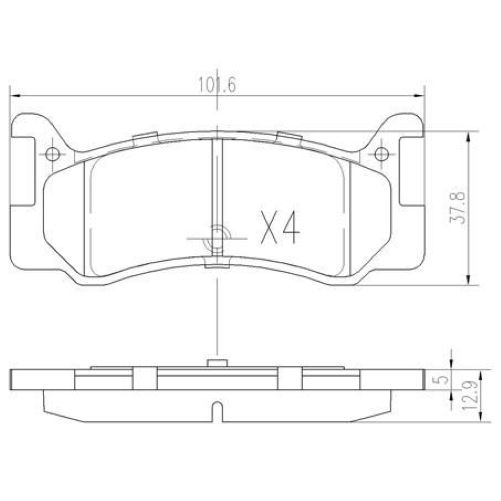 DAIHATSU CHARADE FORD CAPRI LASER MAZDA FAMILIA 323 REAR BRAKE PADS DB1159